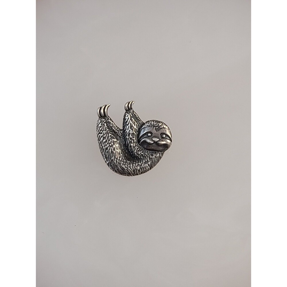 Sterling Silver Sloth Pendant 925 Cute Animal Charm Nature Lover Jewelry